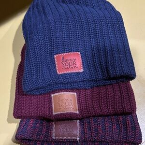 Love Your Melon hat Set - Navy, Burgundy, and Maroon